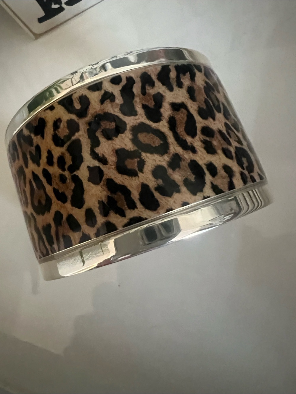 NWT BRIGHTON LEOPARD ANIMAL PRINT CATWALK POP APPEAL CUFF BRACELET - Picture 5 of 6